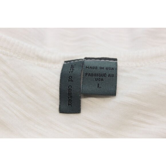 Left of Center Anthropologie burnout distressed destroyed asymmetric t-shirt L - Picture 8 of 14